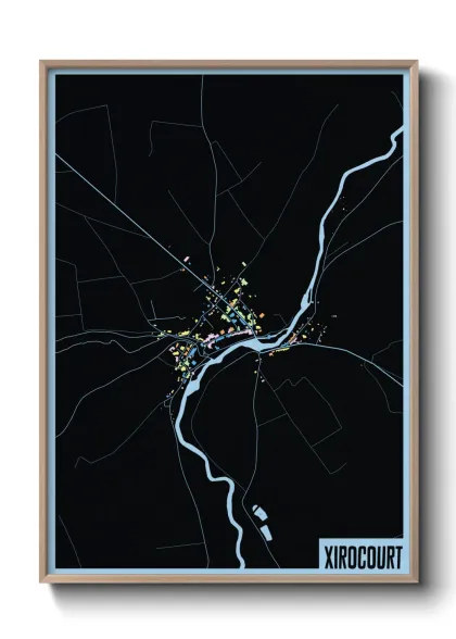 Une affiche de carte sur Xirocourt