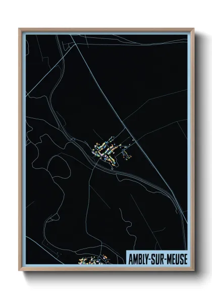 Une affiche de carte sur Ambly-sur-Meuse