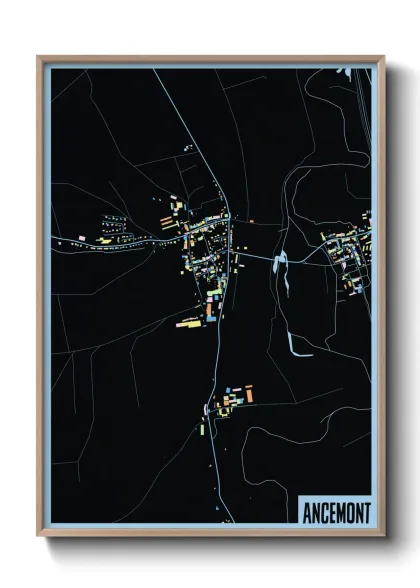 Une affiche de carte sur Ancemont