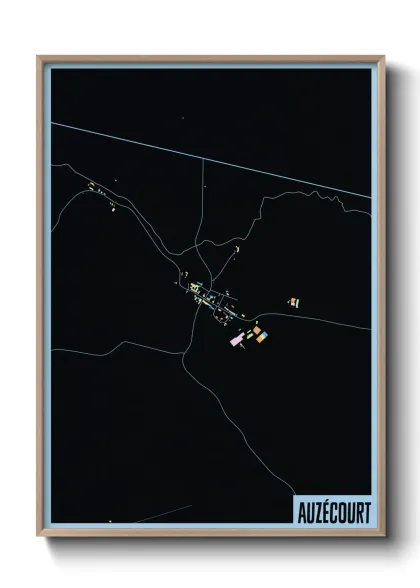 Une affiche de carte sur Auzécourt