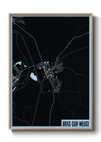 Une affiche de carte sur Bras-sur-Meuse