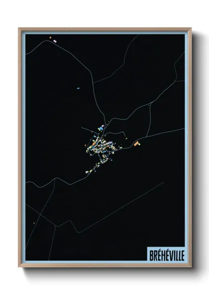 Une affiche de carte sur Bréhéville