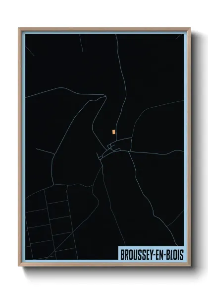 Une affiche de carte sur Broussey-en-Blois