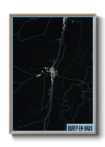 Une affiche de carte sur Burey-en-Vaux