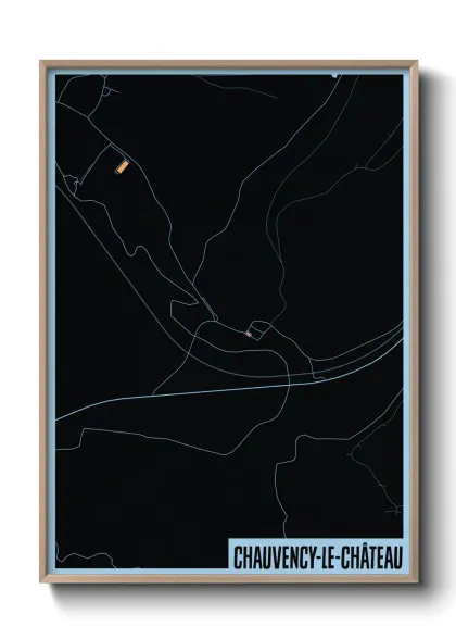 Une affiche de carte sur Chauvency-le-Château