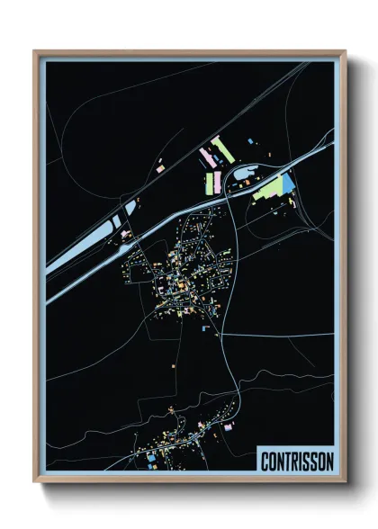 Une affiche de carte sur Contrisson