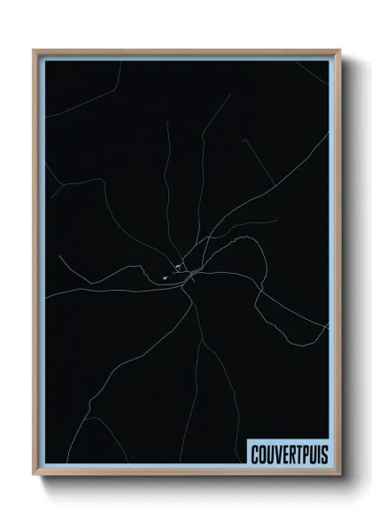 Une affiche de carte sur Couvertpuis