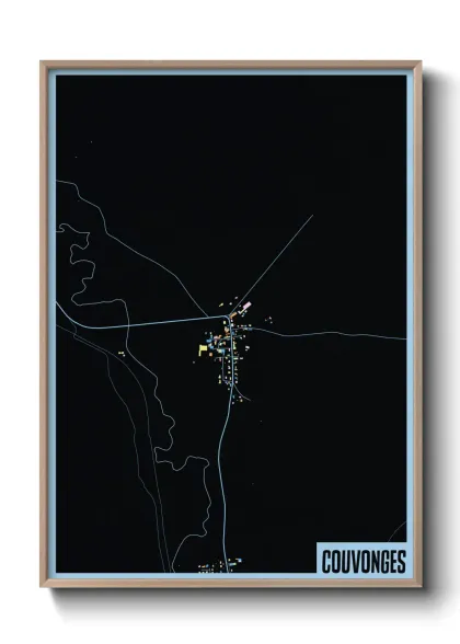 Une affiche de carte sur Couvonges