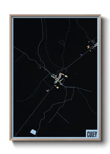 Une affiche de carte sur Culey