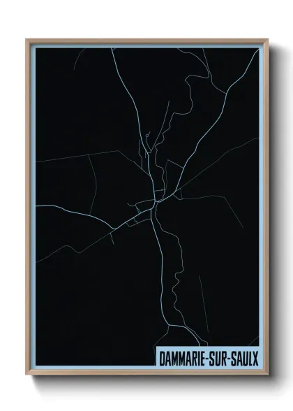 Une affiche de carte sur Dammarie-sur-Saulx