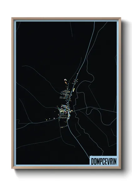 Une affiche de carte sur Dompcevrin