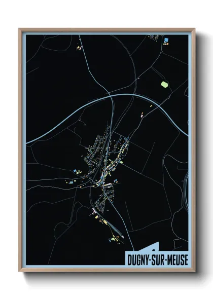 Une affiche de carte sur Dugny-sur-Meuse