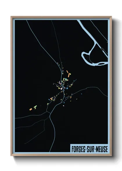 Une affiche de carte sur Forges-sur-Meuse