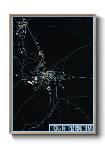 Une affiche de carte sur Gondrecourt-le-Château