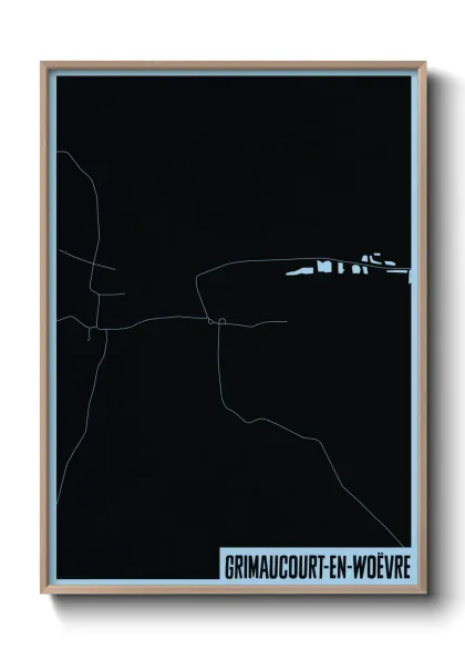 Une affiche de carte sur Grimaucourt-en-Woëvre