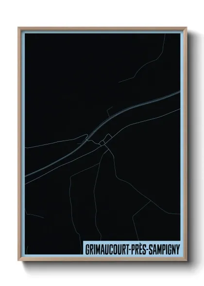 Une affiche de carte sur Grimaucourt-près-Sampigny