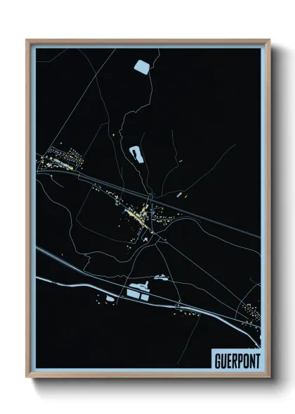 Une affiche de carte sur Guerpont