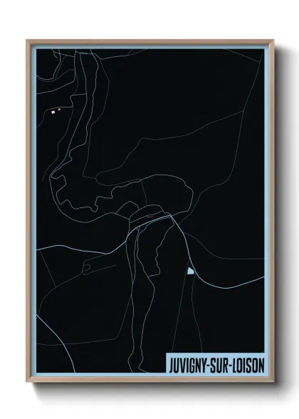 Une affiche de carte sur Juvigny-sur-Loison