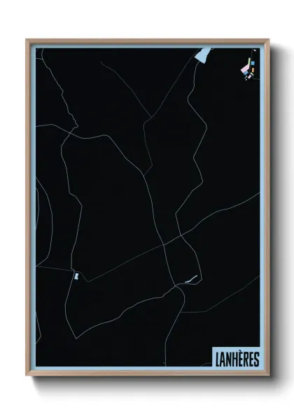 Une affiche de carte sur Lanhères