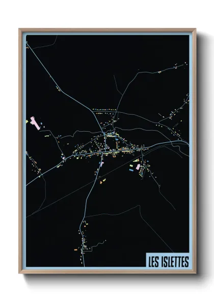 Une affiche de carte sur Les Islettes