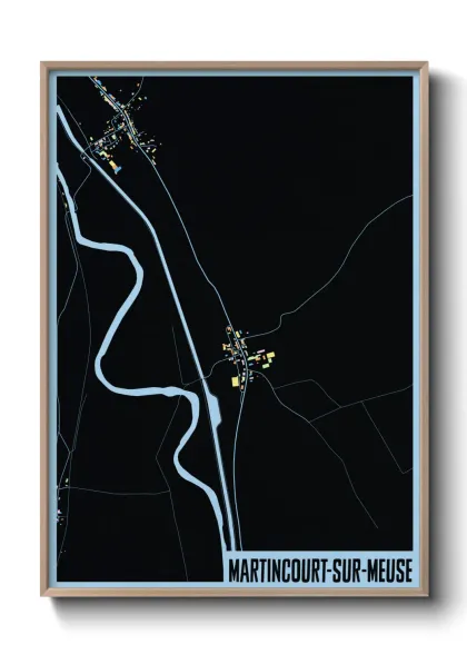 Une affiche de carte sur Martincourt-sur-Meuse