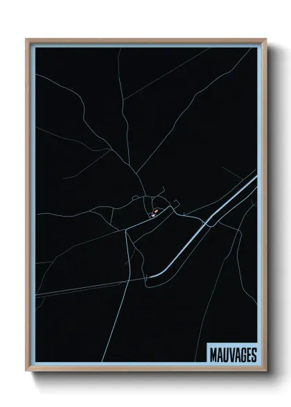 Une affiche de carte sur Mauvages
