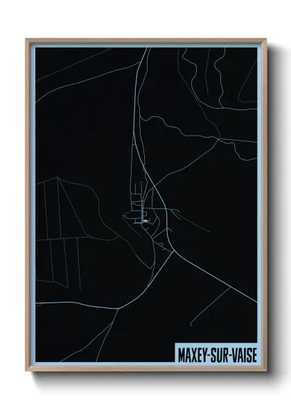 Une affiche de carte sur Maxey-sur-Vaise