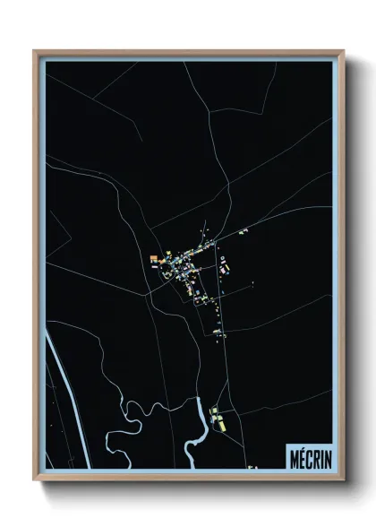 Une affiche de carte sur Mécrin