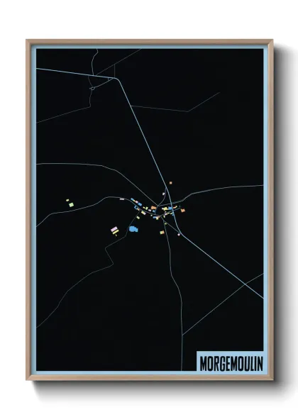 Une affiche de carte sur Morgemoulin