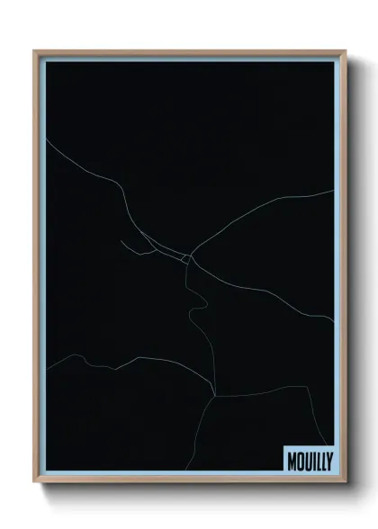 Une affiche de carte sur Mouilly