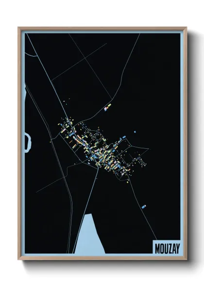 Une affiche de carte sur Mouzay