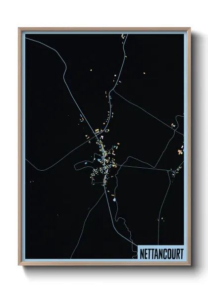 Une affiche de carte sur Nettancourt