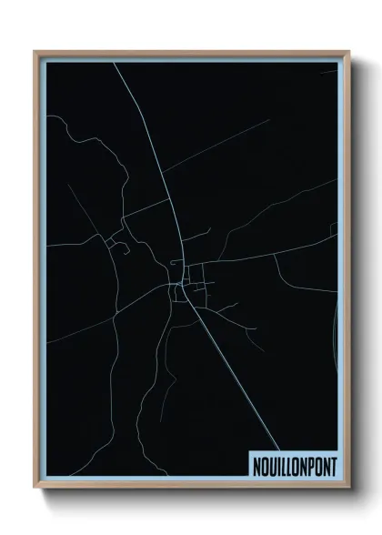 Une affiche de carte sur Nouillonpont