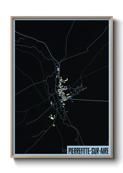 Une affiche de carte sur Pierrefitte-sur-Aire