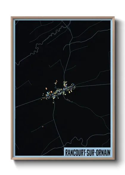 Une affiche de carte sur Rancourt-sur-Ornain