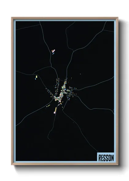 Une affiche de carte sur Resson