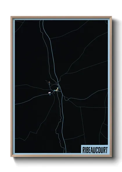 Une affiche de carte sur Ribeaucourt