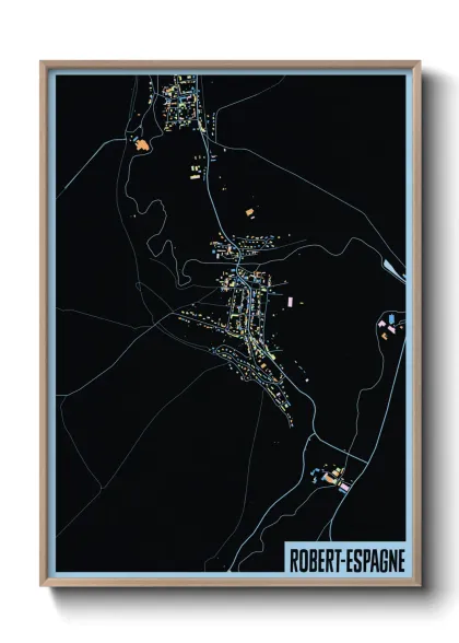 Une affiche de carte sur Robert-Espagne