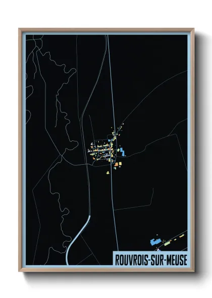 Une affiche de carte sur Rouvrois-sur-Meuse