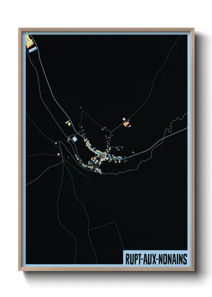 Une affiche de carte sur Rupt-aux-Nonains