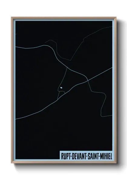 Une affiche de carte sur Rupt-devant-Saint-Mihiel