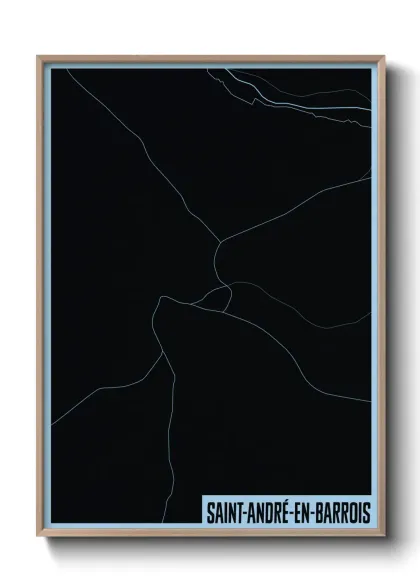 Une affiche de carte sur Saint-André-en-Barrois