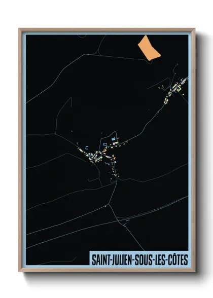 Une affiche de carte sur Saint-Julien-sous-les-Côtes
