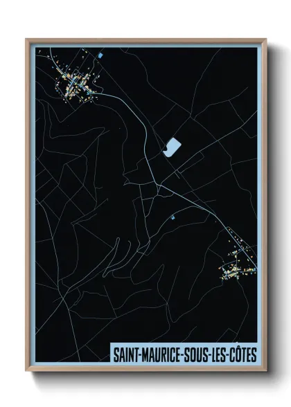 Une affiche de carte sur Saint-Maurice-sous-les-Côtes