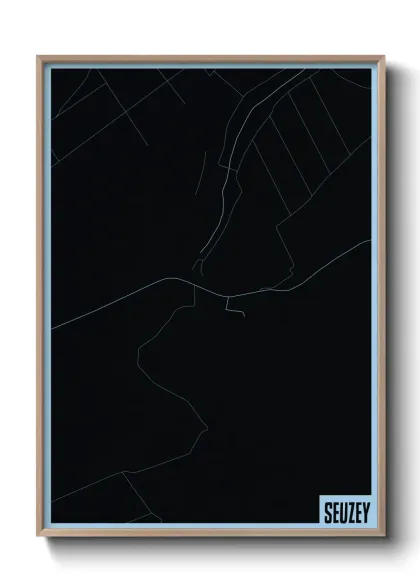 Une affiche de carte sur Seuzey