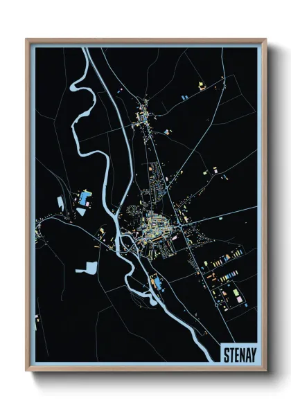 Une affiche de carte sur Stenay