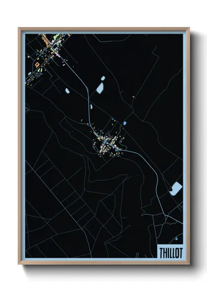 Une affiche de carte sur Thillot