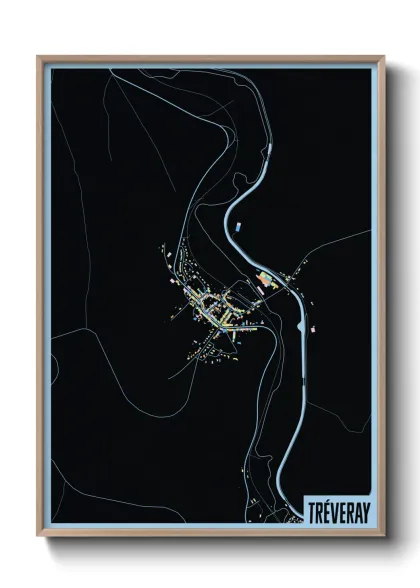 Une affiche de carte sur Tréveray