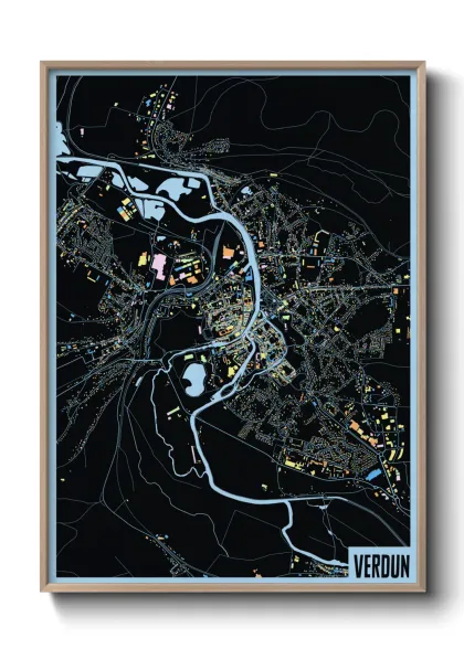 Une affiche de carte sur Verdun