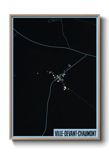 Une affiche de carte sur Ville-devant-Chaumont